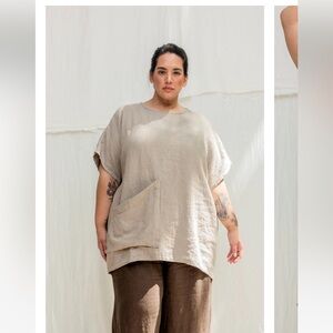 Elizabeth Suzann Harper Tunic in Midweight Linen / Flax